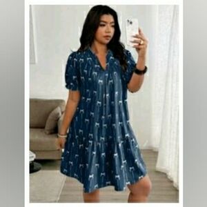 Calvaya Plus Size Print Dress 14 1xl